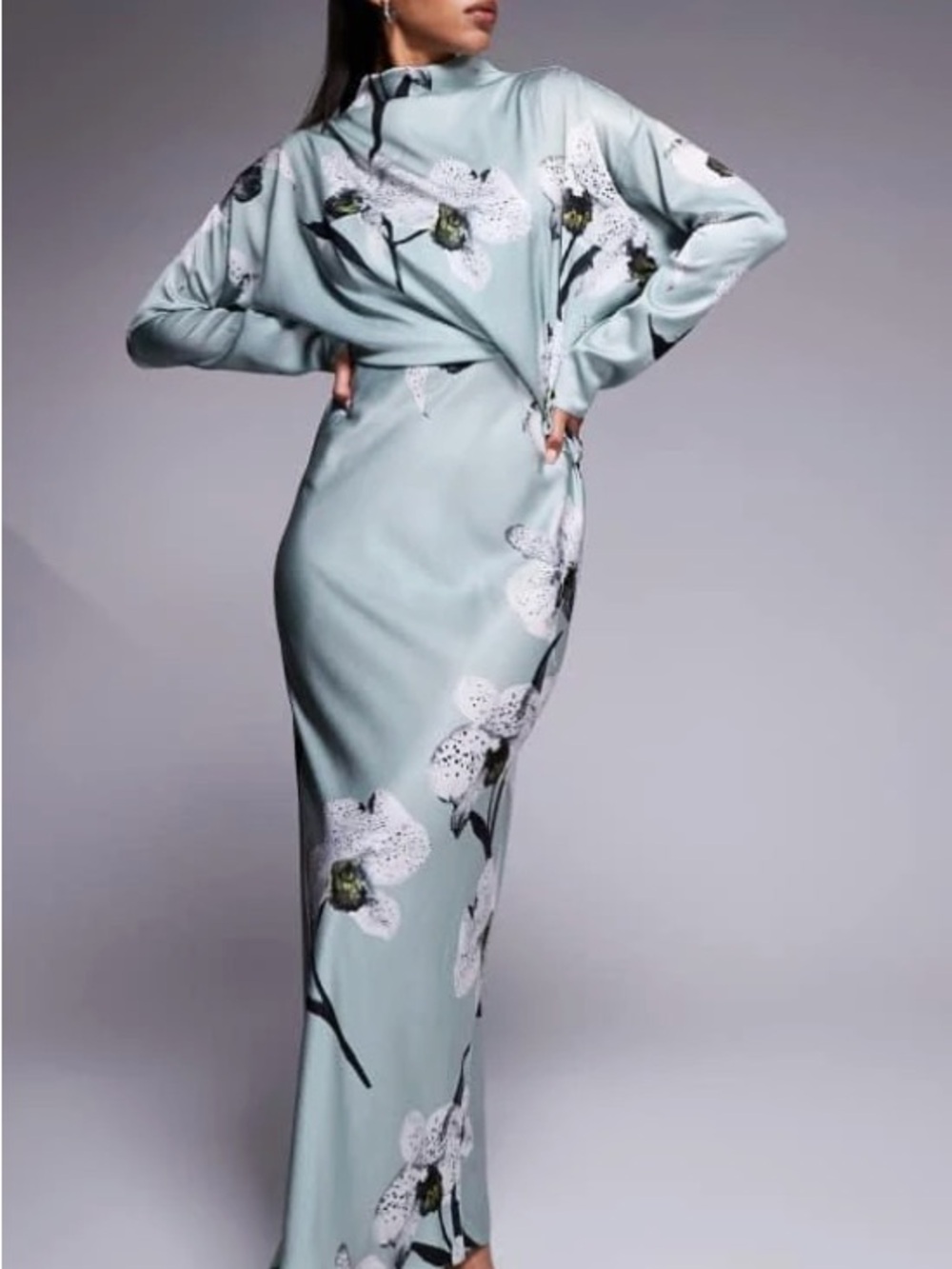 ASOS Mint Green Floral Maxi Dress
